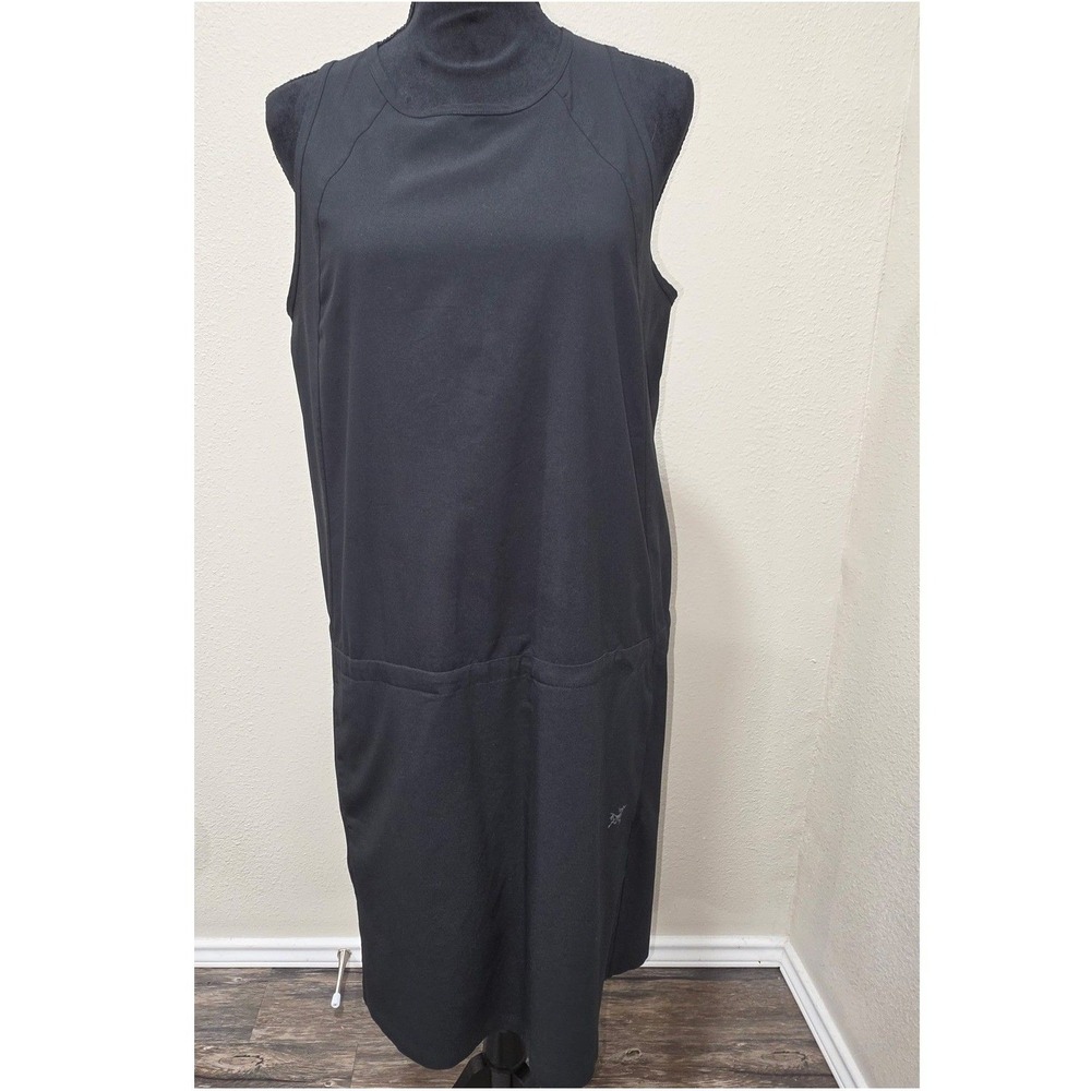 Arcteryx Contenta Dress Womens Medium Black Sleeveless Shift Travel 23065